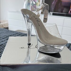 Ellie Women's Transparent Platform Heels
